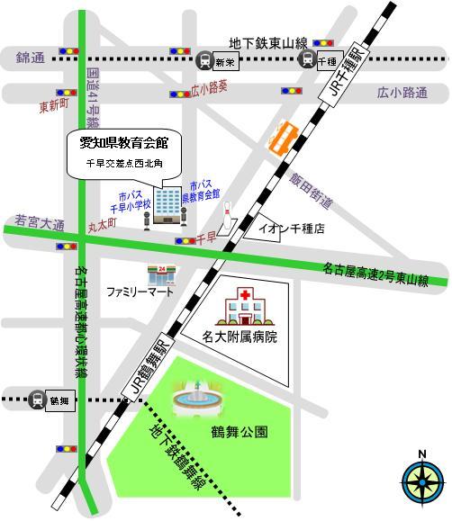 愛知県教育会館の地図