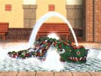 ワニの噴水の設置完成予想図