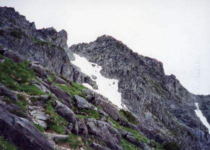 北穂高岳(3106m) 撮影場所:南稜 撮影日時:2004/07/08 Highslide JS