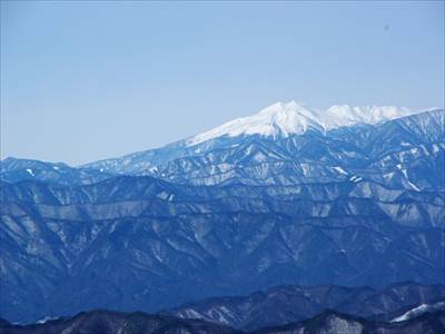 名峰乗鞍岳(3025.6m) 撮影場所:入笠山頂上 撮影日時:2015/01/29 Highslide JS